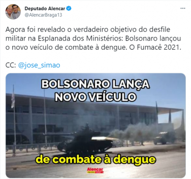 Com desfile militar, Bolsonaro só mostrou a potência do meme